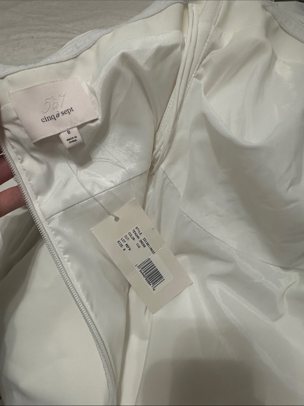 cinq a sept White Off-Shoulder Puff Sleeve Mini Dress - Picture 7 of 7